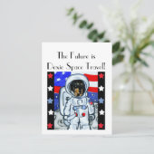 DOXIE ASTRONAUT POSTKARTE (Stehend Vorderseite)