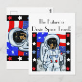 DOXIE ASTRONAUT POSTKARTE (Vorne/Hinten)