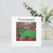 DOXIE BILLIARD EINLADUNG (Stehend Vorderseite)