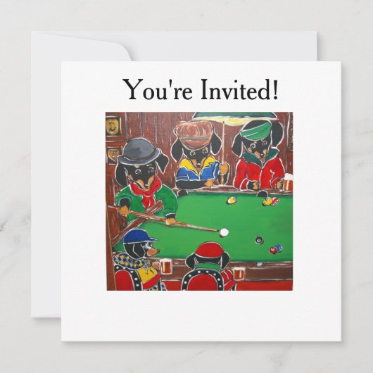 DOXIE BILLIARD EINLADUNG (Vorderseite)
