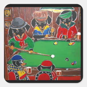 DOXIE BILLIARD QUADRATISCHER AUFKLEBER