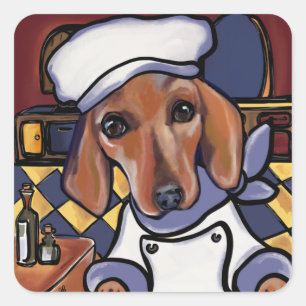 DOXIE CHEF QUADRATISCHER AUFKLEBER