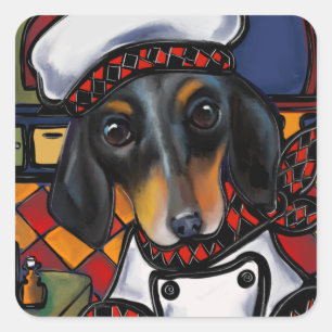 DOXIE CHEF           QUADRATISCHER AUFKLEBER