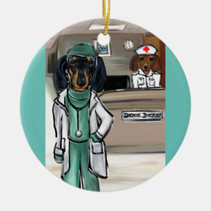 Doxie Doktor Keramik Ornament