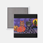 Doxie Halloween Magnet (Vorderseite/Rückseite)
