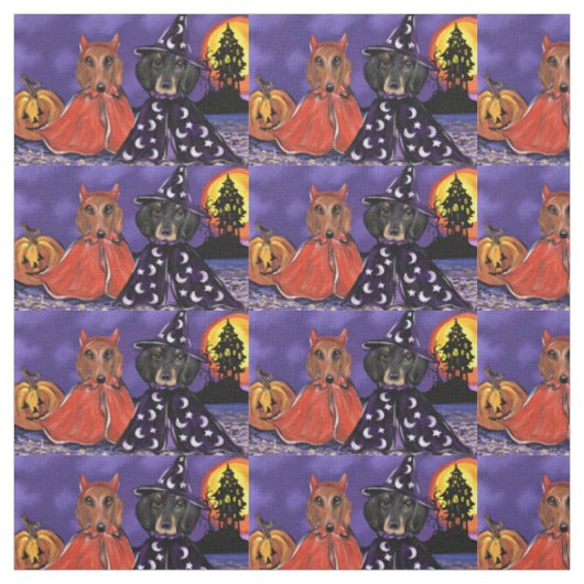 Doxie Halloween Stoff (Muster)