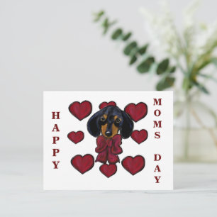 Doxie-Herzen Postkarte