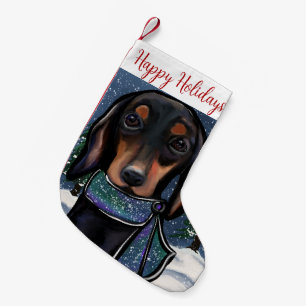 Doxie kleiner weihnachtsstrumpf