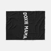 Doxie Mama  Fleecedecke (Vorderseite (Horizontal))