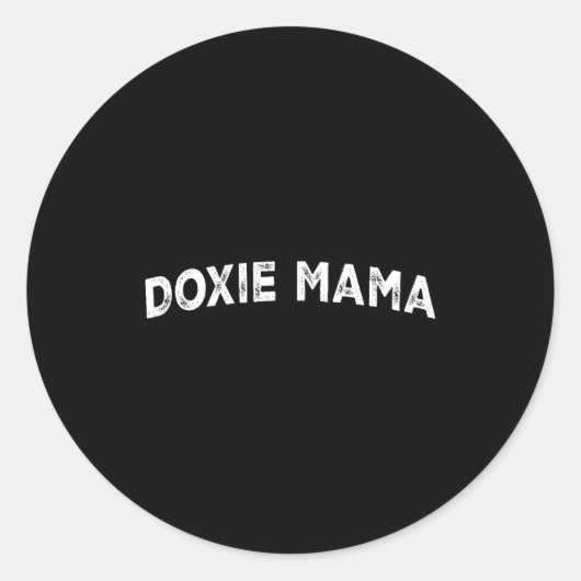 Doxie Mama Runder Aufkleber (Vorderseite)