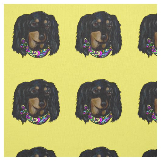 Doxie Mardi Gras Stoff (Muster)