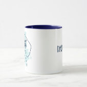 Doxie Mom Mug – Personalized Ice Blue Dachshund Tasse (Zentrum)