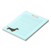 Doxie Notes Dachshund-Silhouette Notizblock (Rotiert)