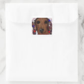 DOXIE QUADRATISCHER AUFKLEBER (Tasche)
