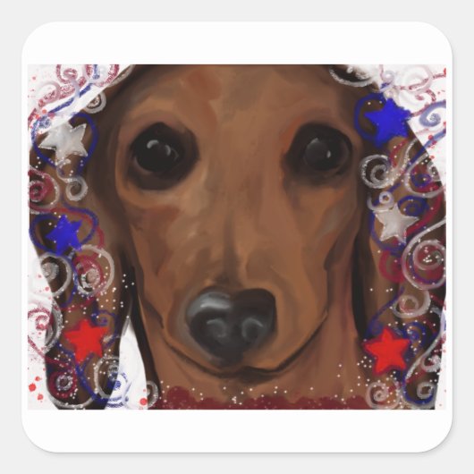 DOXIE QUADRATISCHER AUFKLEBER (Vorderseite)