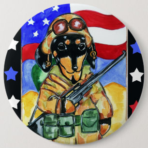 Doxie Soldat Button