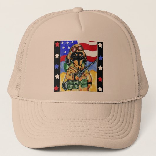 Doxie Soldier Truckerkappe (Vorderseite)