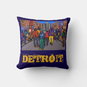 Doxie Town City - DETROIT Kissen