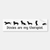Doxies are my Therapist Fun Quote Dachshund Dogs Autoaufkleber (Vorne)
