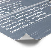 Doxology Church Christlich Hymne Art Poster (Ecke)