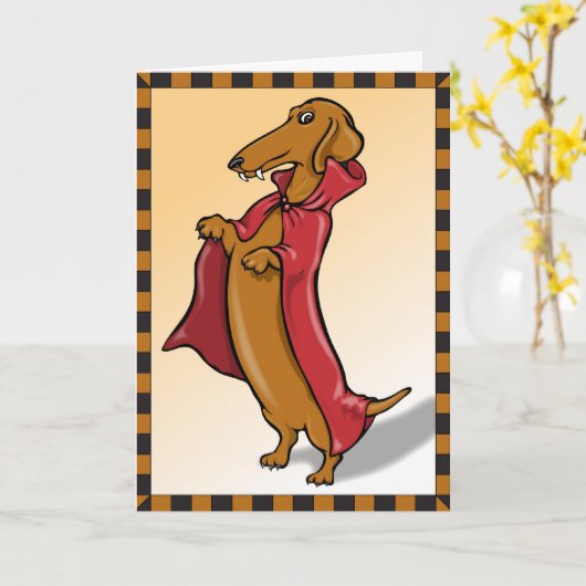 Doxula Halloween Karte (Gelbe Blume)