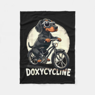 Doxycyclin Apotheke lustiger Dachshund auf Fahrrad Fleecedecke