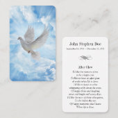 Doyen-Gebetskarte - nach Glühen Visitenkarte (Vorne/Hinten)