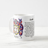 Doyle Familien-Wappen Tasse (Vorderseite Links)