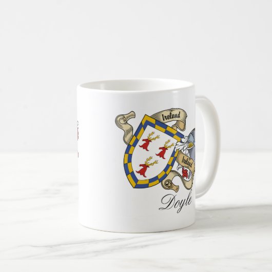 Doyle Familienwappen Kaffeetasse (VorderseiteRechts)