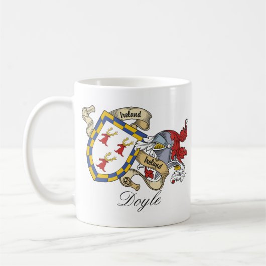 Doyle Familienwappen Kaffeetasse (Links)