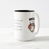 Doyle Familienwappen, Übersetzung und Bedeutung Zweifarbige Tasse (VorderseiteRechts)