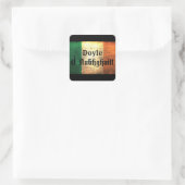 Doyle Irish Flag Quadratischer Aufkleber (Tasche)