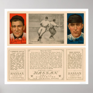 Doyle u. Merkle Giants Baseball 1912 Poster