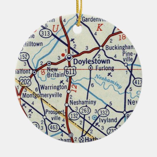 Doylestown PA Keramik Ornament (Vorne)