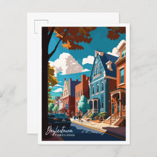 Doylestown Pennsylvania USA Vintage Reise Postkarte