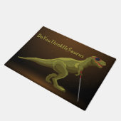 DoYouThinkHeSaurus Dinosaurier Fußmatte (Schrägansicht)