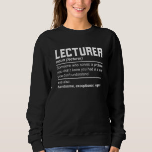 Dozent Definition Professor Reader Lautsprecher No Sweatshirt