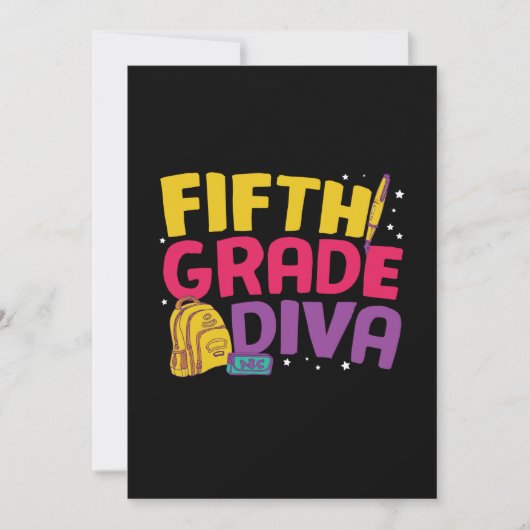 Dozent Fünfte Stufe Diva Einladung (Vorderseite)