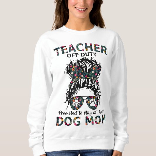 Dozent für Arbeit, der an der Zuhause-Hunde-Mama B Sweatshirt (Vorderseite)