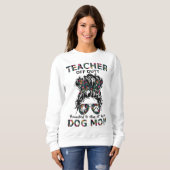 Dozent für Arbeit, der an der Zuhause-Hunde-Mama B Sweatshirt (Vorne ganz)