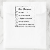 Dozent Grade Papers Student Art Teacher Art Gra Quadratischer Aufkleber (Tasche)