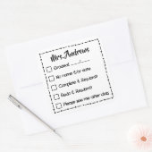 Dozent Grade Papers Student Art Teacher Art Gra Quadratischer Aufkleber (Umschlag)