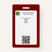 Dozentin der Uni an der Red Gold School Ausweis (Rückseite)