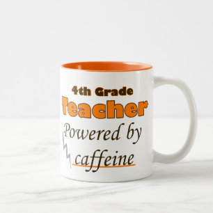 Dozentin der vierten Klasse mit Coffein Zweifarbige Tasse