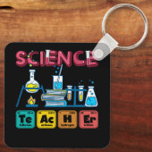 Dozentin für Chemie-Physik Schlüsselanhänger (Rückseite)