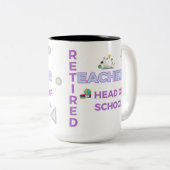 Dozentin für das Schulruhestand ZWEI Zweifarbige Tasse (VorderseiteRechts)