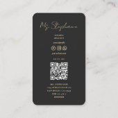 Dozentin für Moderne Dozentin Black Gold Visitenkarte (Rückseite)