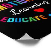 Dozentin für soziales emotionales Lernen Poster (Ecke)