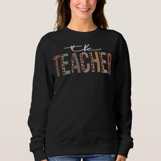Dozentin Leopard für Frauen bei der Arbeit Sweatshirt (Vorderseite)