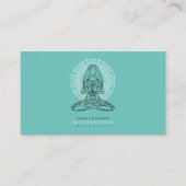 Dozentin Lotus Pose Mandala Green Visitenkarte (Vorderseite)